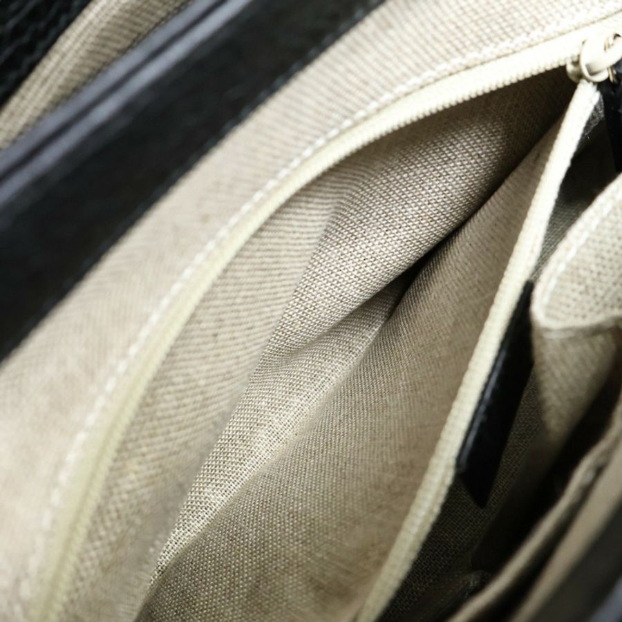 黑色 牛皮 Interlocking G Top Handle 肩背包【GUCCI 古馳】 510302-4