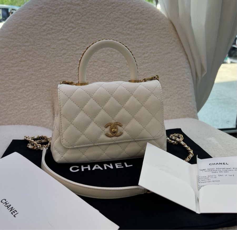 Chanel coco handle 白色-3