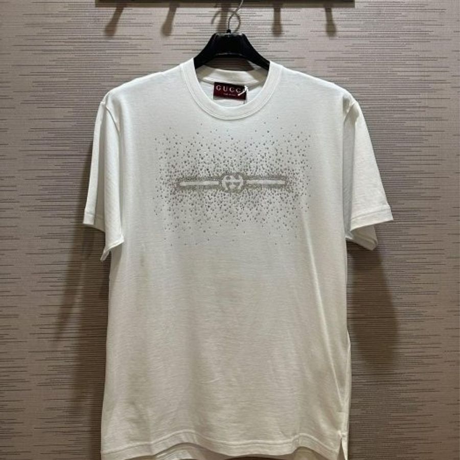 💎Han's house精品服飾💎GUCCI 古馳  水鑽 短 T  短袖 男女共穿 現貨S-1