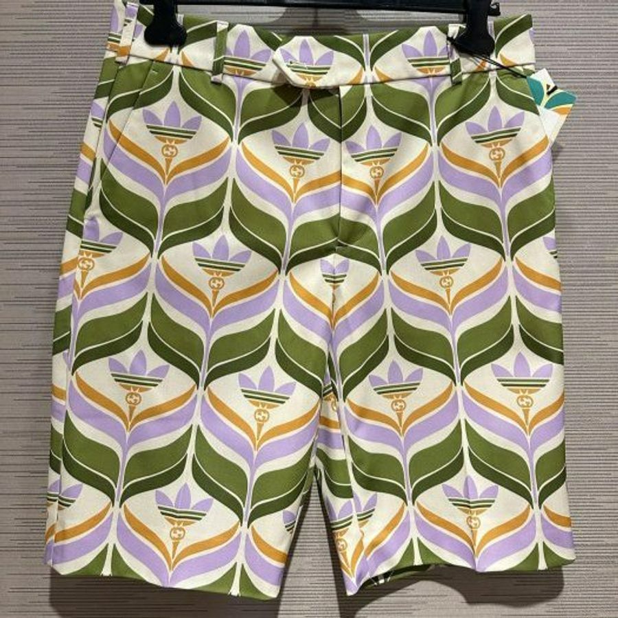 💎Han's house精品服飾💎GUCCI 古馳 聯名 愛迪達 adidas 滿版 GG 短褲 滿版 現貨 52/52 原價45500-0