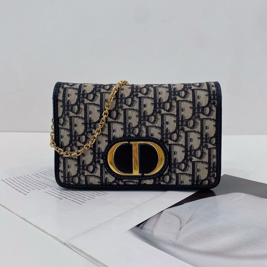 20年 Dior/迪奧 蒙田30系列 二合一 老花斜挎包肩帶可拆卸  可腰包-0