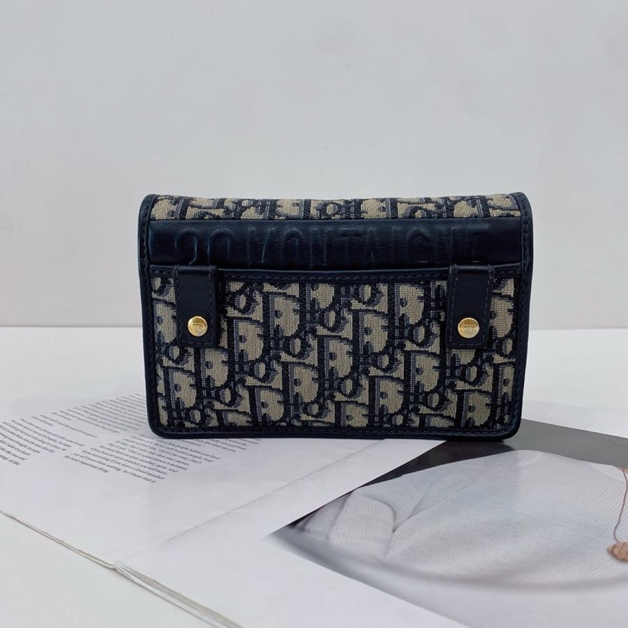 20年 Dior/迪奧 蒙田30系列 二合一 老花斜挎包肩帶可拆卸  可腰包-2