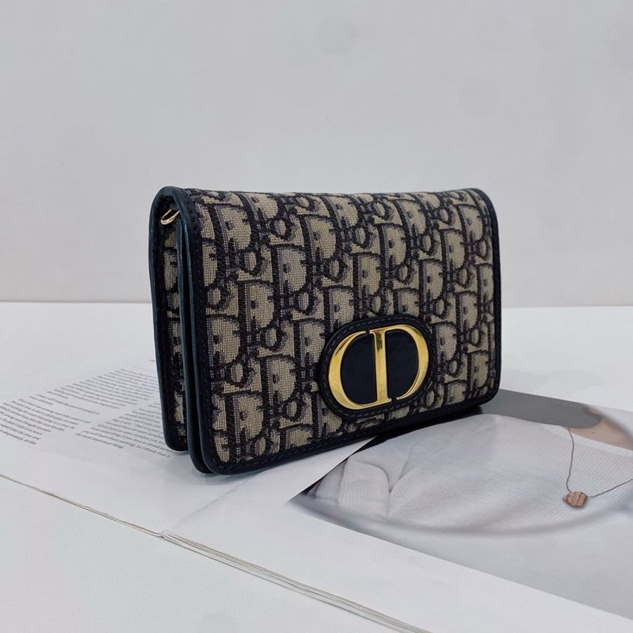 20年 Dior/迪奧 蒙田30系列 二合一 老花斜挎包肩帶可拆卸  可腰包-3