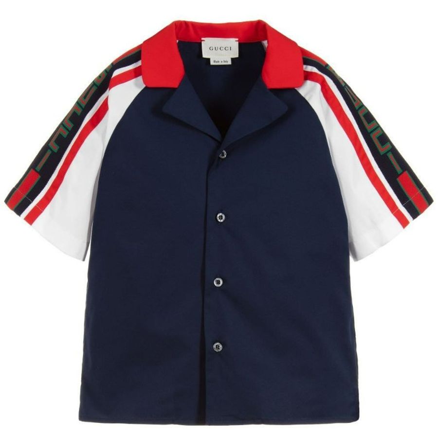💎Han's house精品服飾💎 GUCCI LOGO 短襯衫 現貨 孩款-5