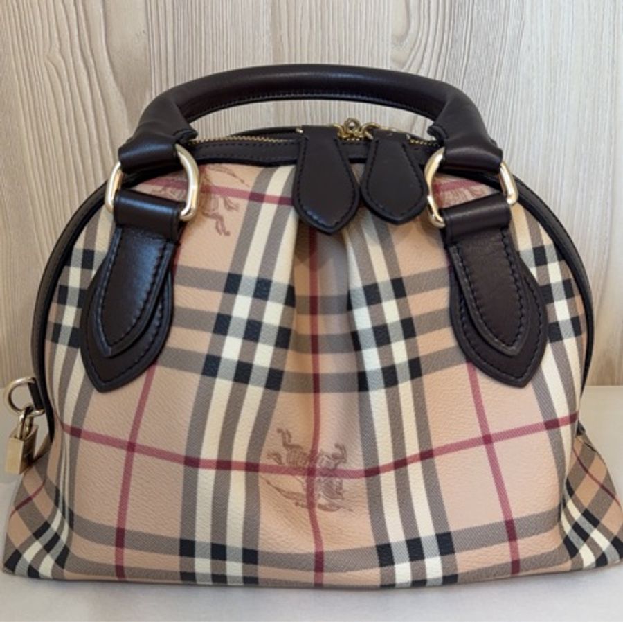 Burberry Small Thornley Bag｜Vintage Nova Check Doctor Bag｜附鎖頭鑰匙 醫師包 手提包-6