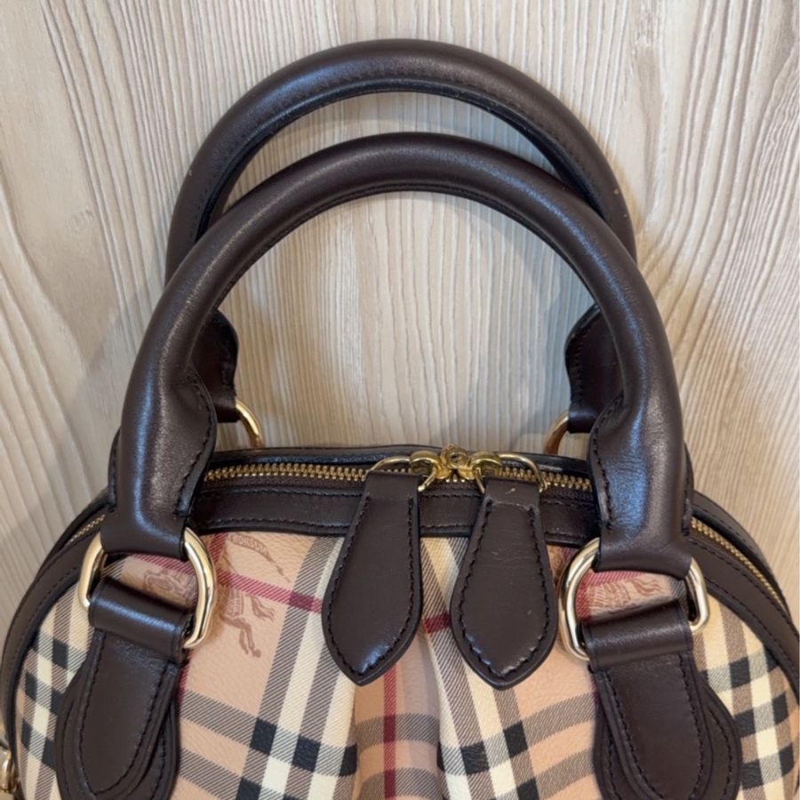 Burberry Small Thornley Bag｜Vintage Nova Check Doctor Bag｜附鎖頭鑰匙 醫師包 手提包-8