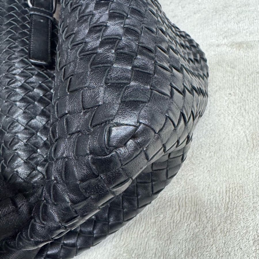 葆蝶家 Bottega Veneta  黑色 羊皮 全皮編織 40*28 *30cm 附件 塵袋🧡-5
