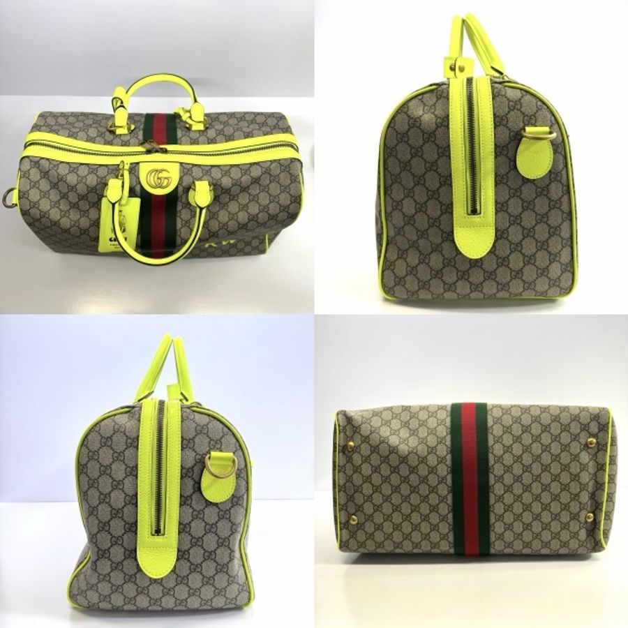 GG GUCCI DUFFLE 螢光黃旅行包 793207-3