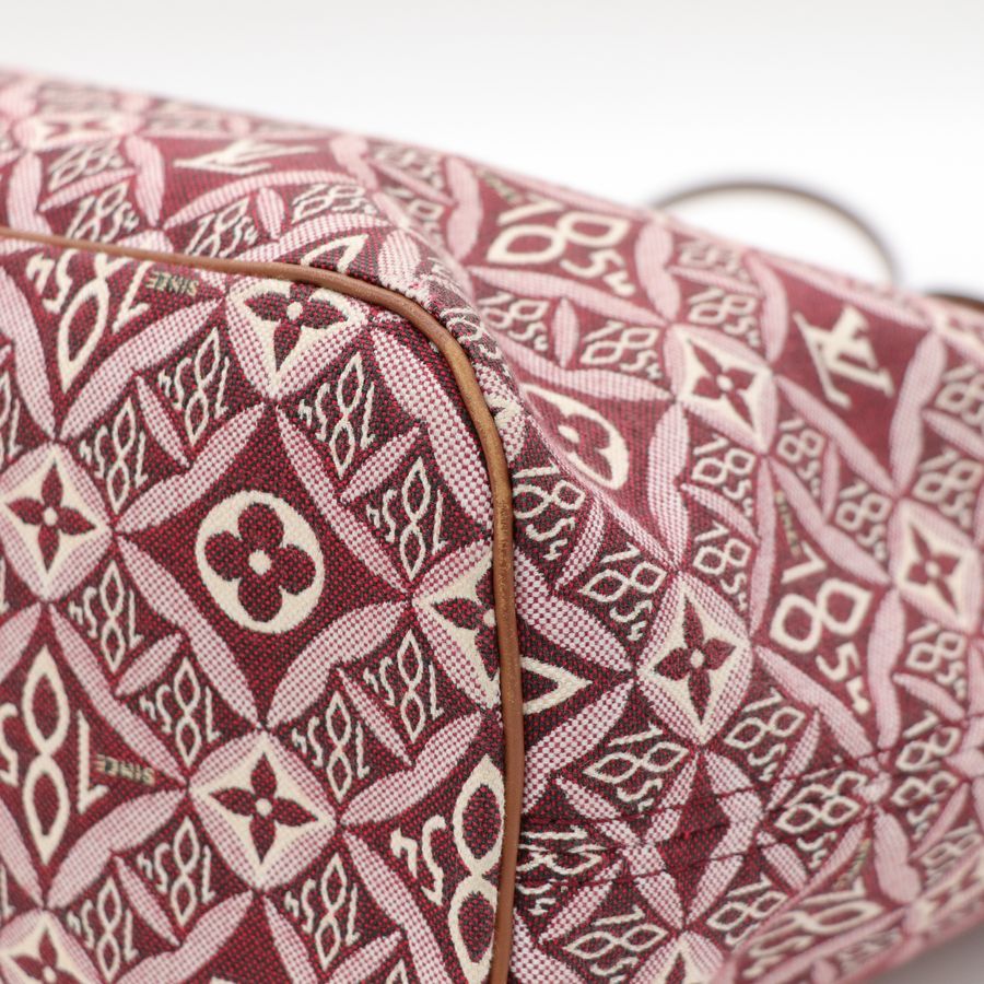 Louis Vuitton 路易威登 Neverfull MM 紅色 織物 單肩包 購物袋-5