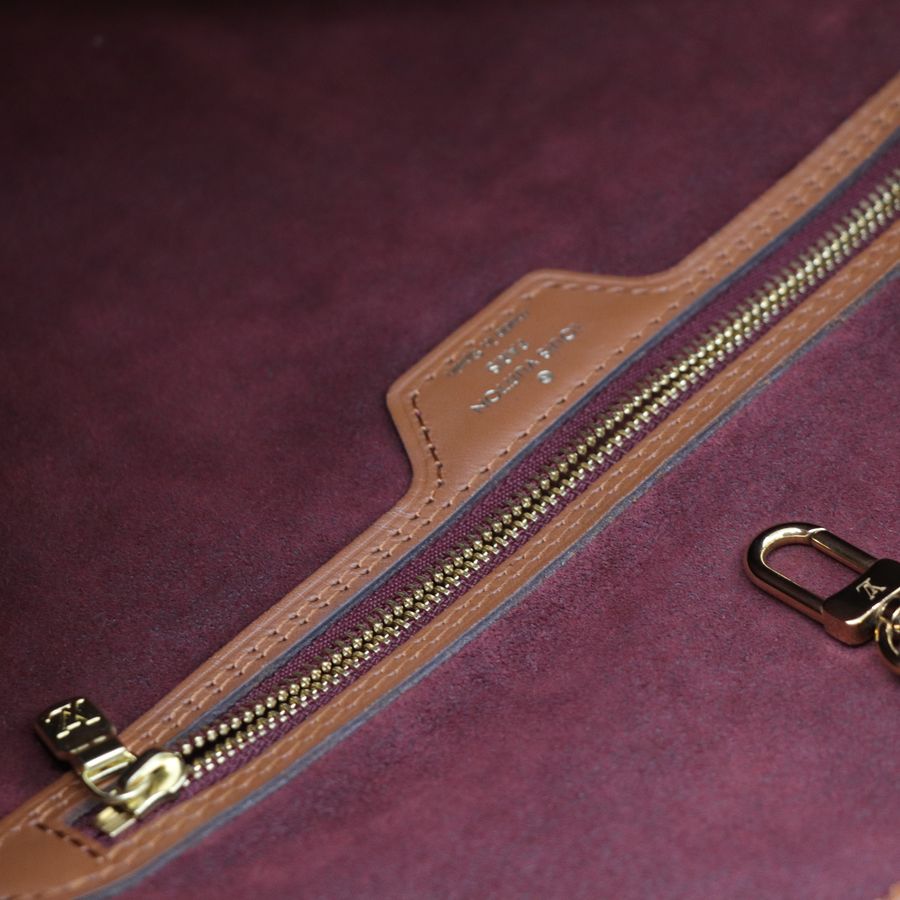 Louis Vuitton 路易威登 Neverfull MM 紅色 織物 單肩包 購物袋-13