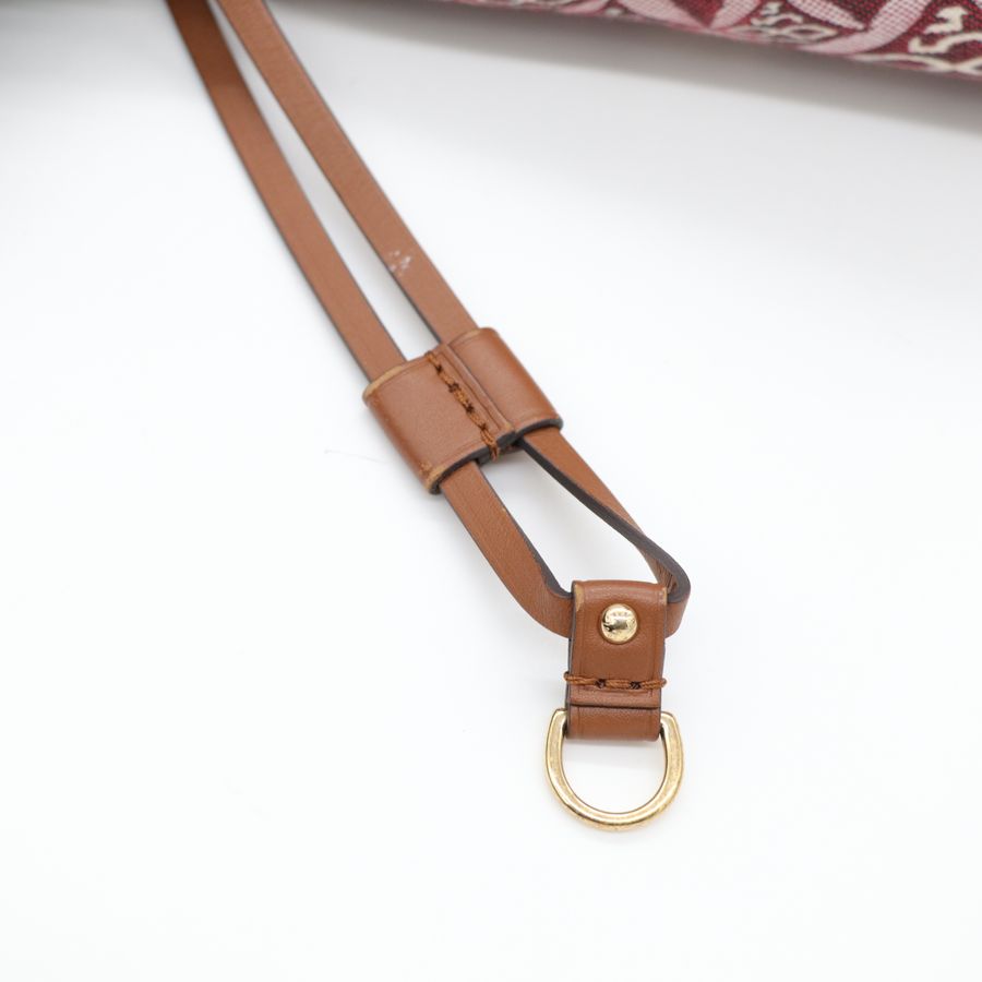 Louis Vuitton 路易威登 Neverfull MM 紅色 織物 單肩包 購物袋-15