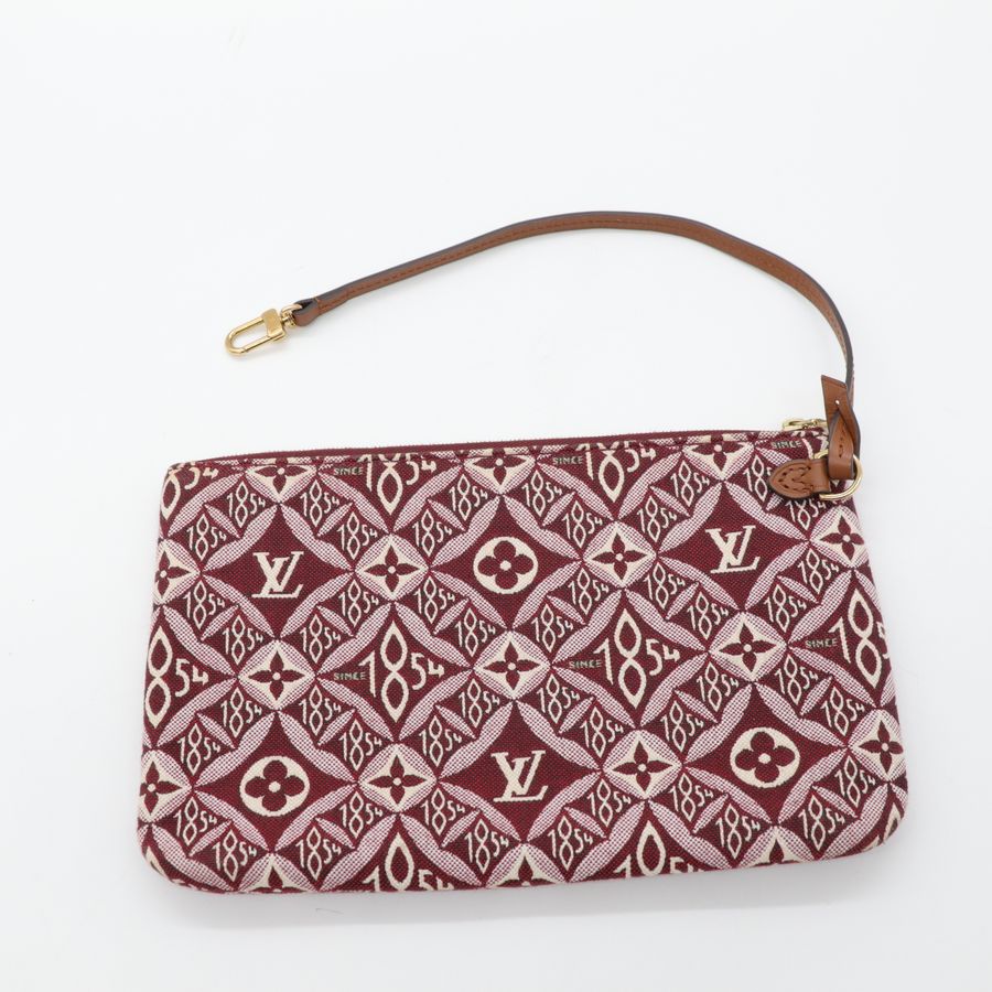 Louis Vuitton 路易威登 Neverfull MM 紅色 織物 單肩包 購物袋-17