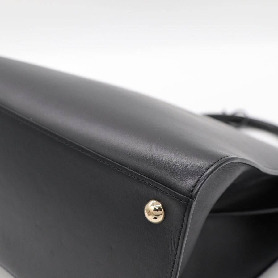 Delvaux 德爾沃Brilliant MM 黑色手提包 肩背包-12