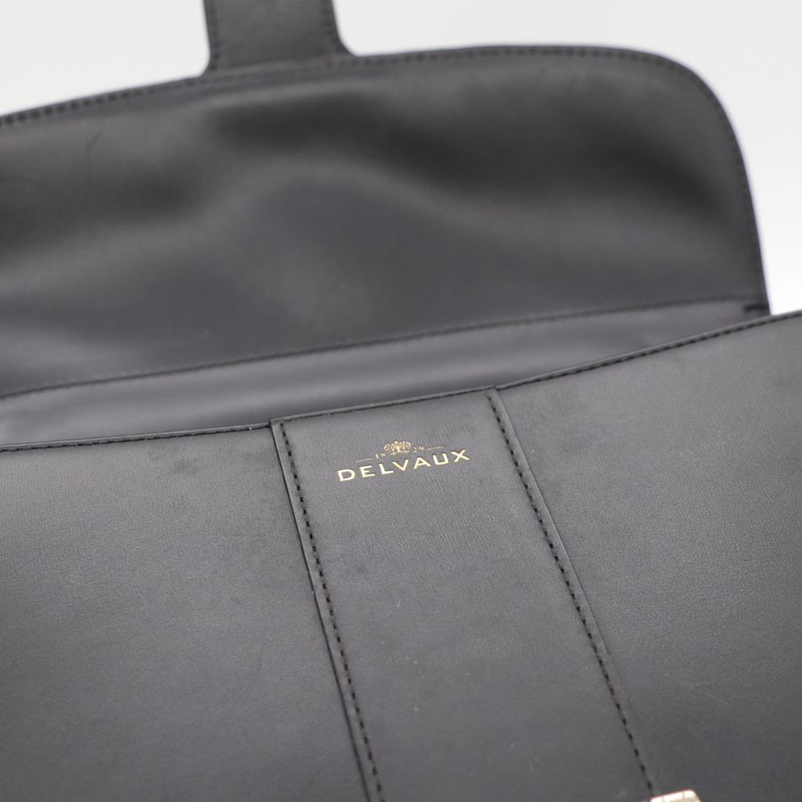 Delvaux 德爾沃Brilliant MM 黑色手提包 肩背包-17