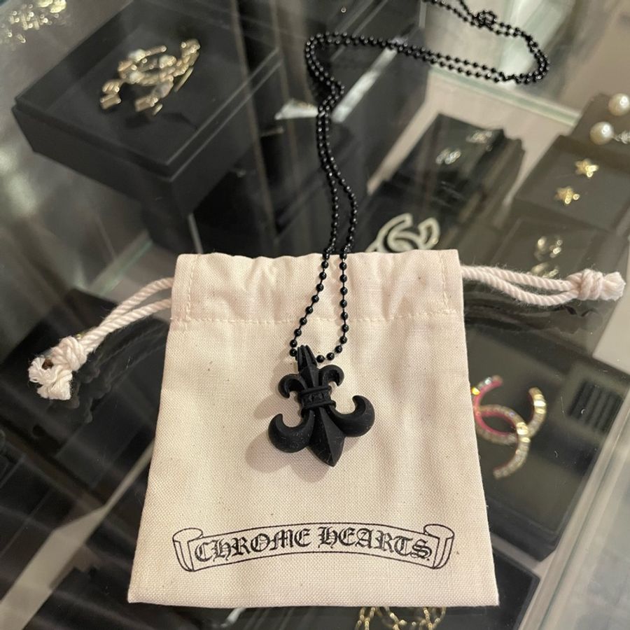 Chrome Hearts最新款Silicone童軍花Necklace限量版黑色-1