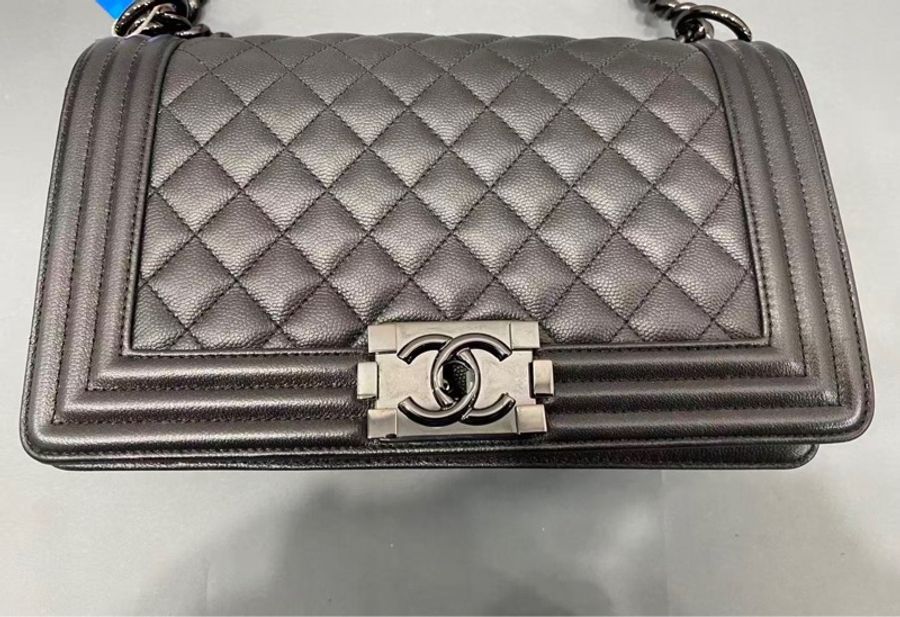 Chanel • Le Boy 25 全黑荔枝牛皮 So Black 全配-5
