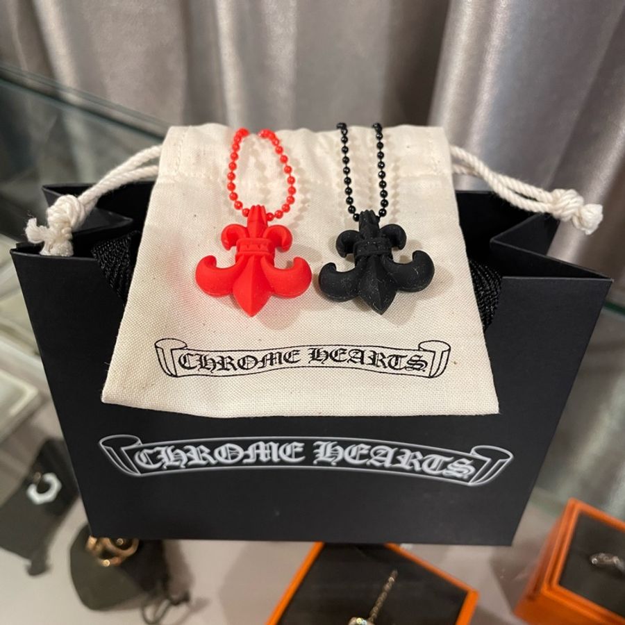 Chrome Hearts最新款Silicone童軍花Necklace 限量版 紅色-4
