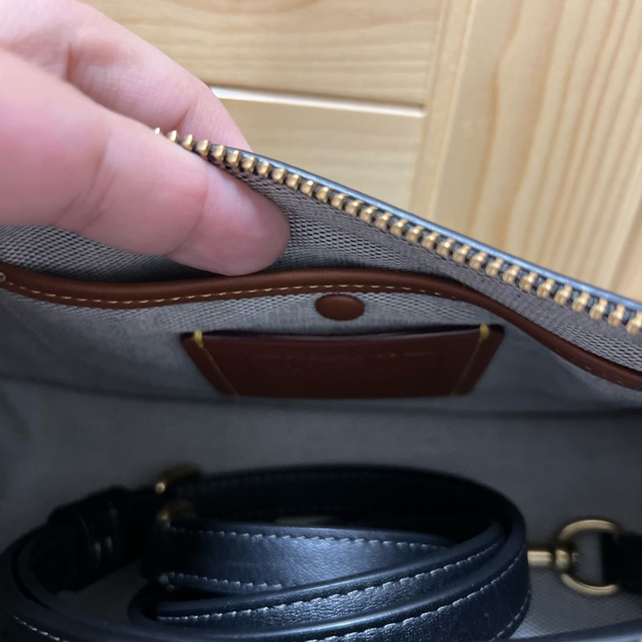 coach 肩背斜背包黑-4