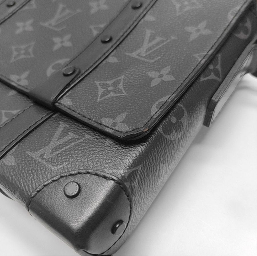 LV路易威登 Trunk 老花滿印磁扣翻蓋軟盒子 黑武士 芯片編碼同在21年編碼-7