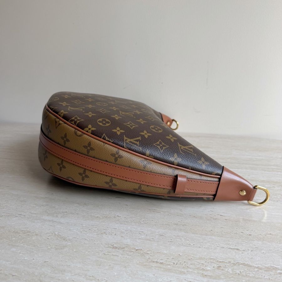 Louis Vuitton路易威登Loop Hobo老花拼色大月亮 芯片款 底長38-3