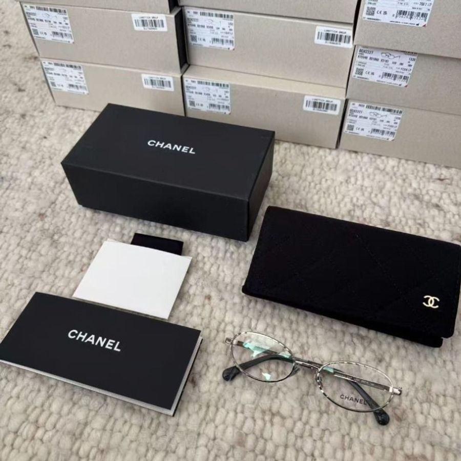 Chanel CH2227金色 銀色 黑色 金屬素顏光學眼鏡 全新全配-5