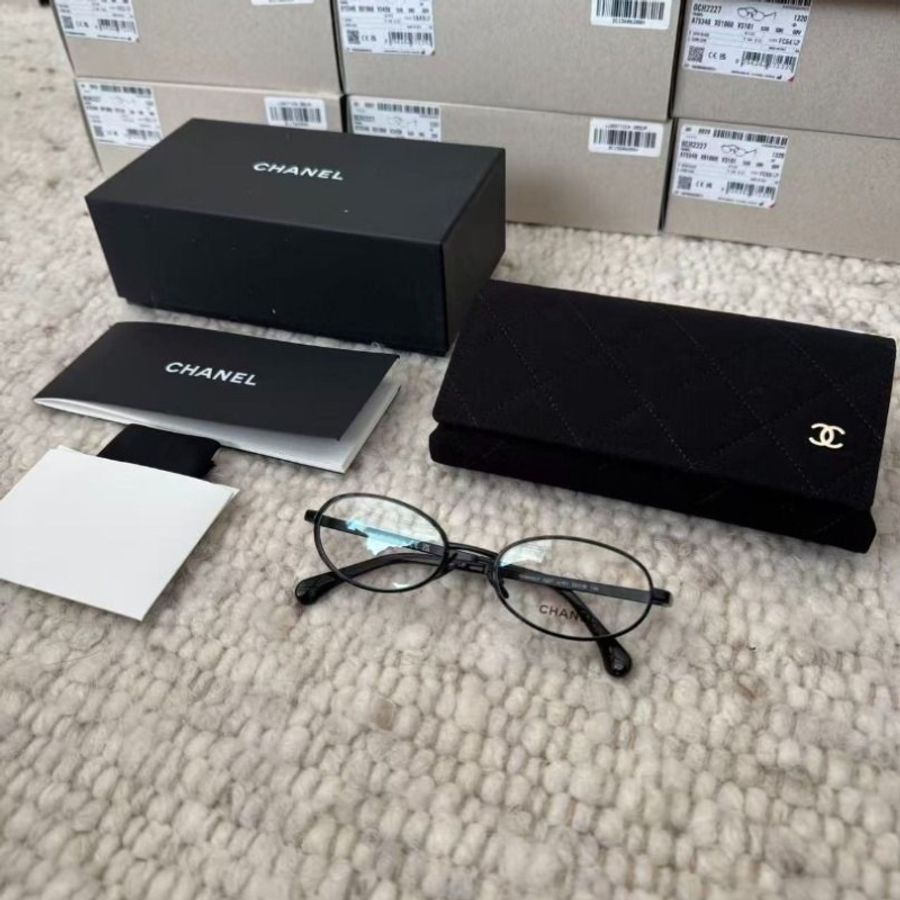 Chanel CH2227金色 銀色 黑色 金屬素顏光學眼鏡 全新全配-8