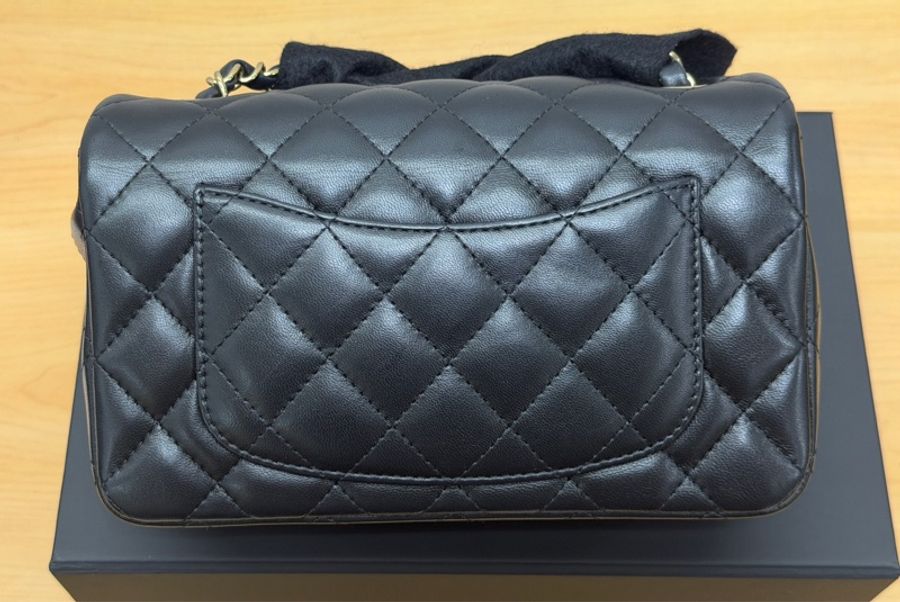 香奈兒 Chanel mini coco cf20 黑淡金 小羊皮-2
