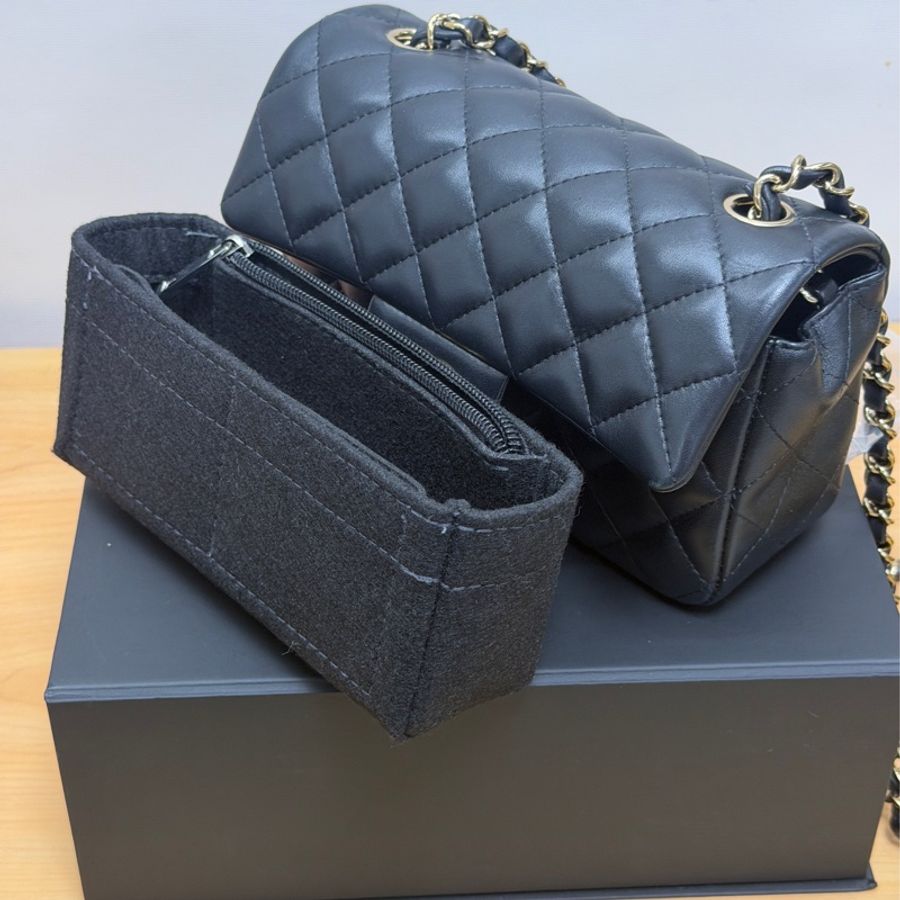 香奈兒 Chanel mini coco cf20 黑淡金 小羊皮-14