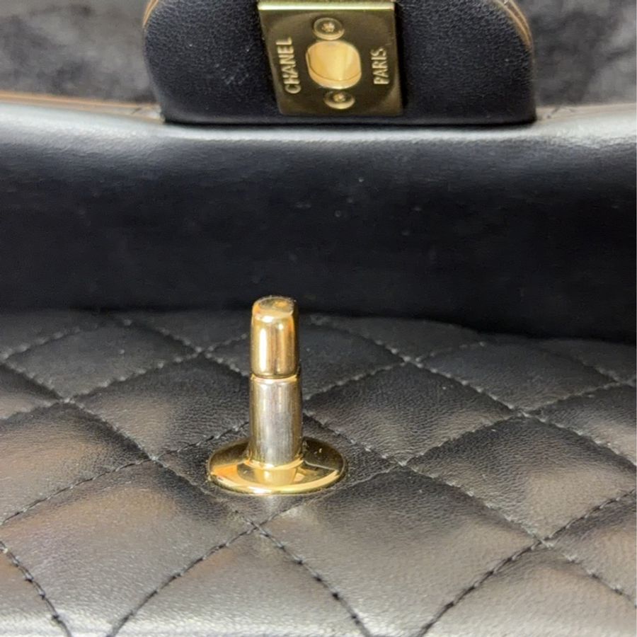 香奈兒 Chanel mini coco cf20 黑淡金 小羊皮-17
