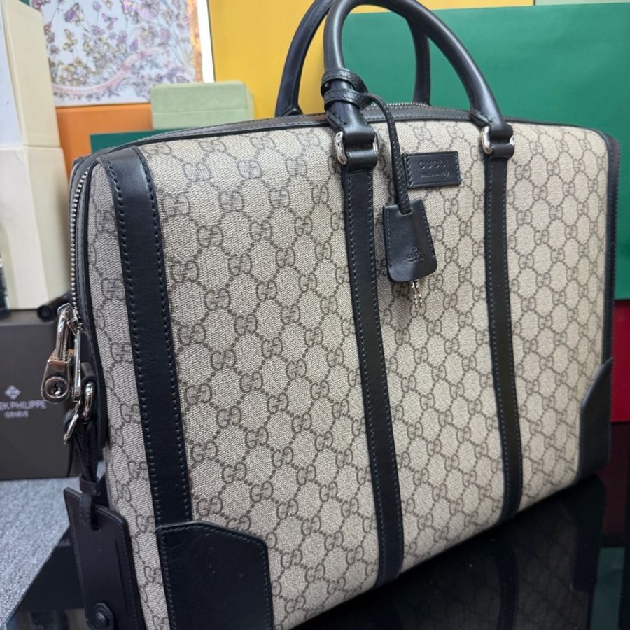 古馳/Gucci  高級人造革帆布    公文包、電腦包-3