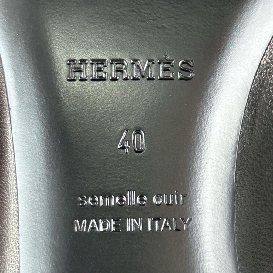 Hermes愛馬仕黑色小貓跟 尺碼：40 🧡-5