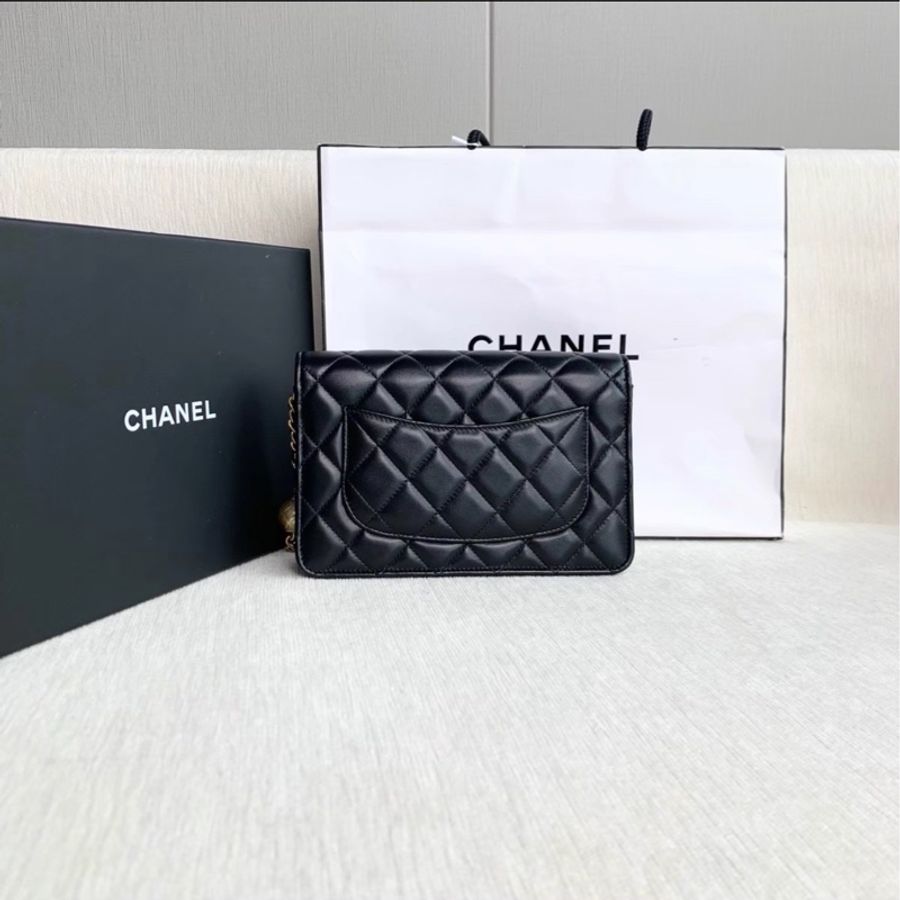 Chanel 香奈兒 黑金金球調節扣 WOC 鏈條包｜芯片款🤩-6