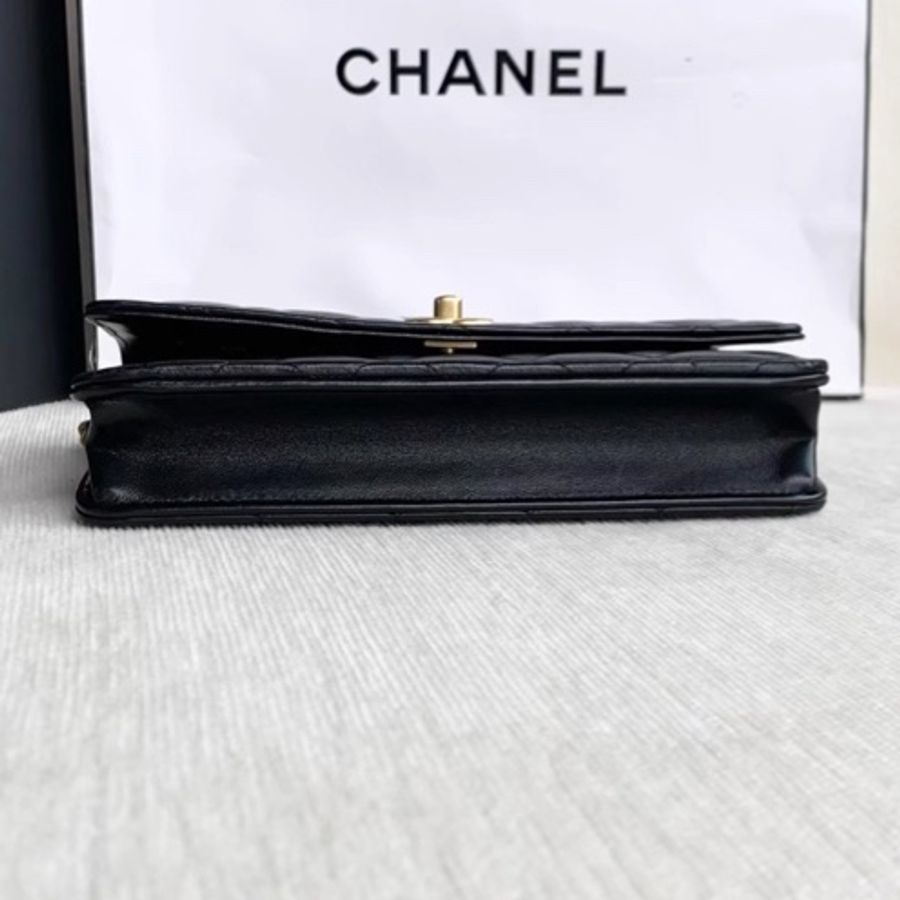 Chanel 香奈兒 黑金金球調節扣 WOC 鏈條包｜芯片款🤩-7