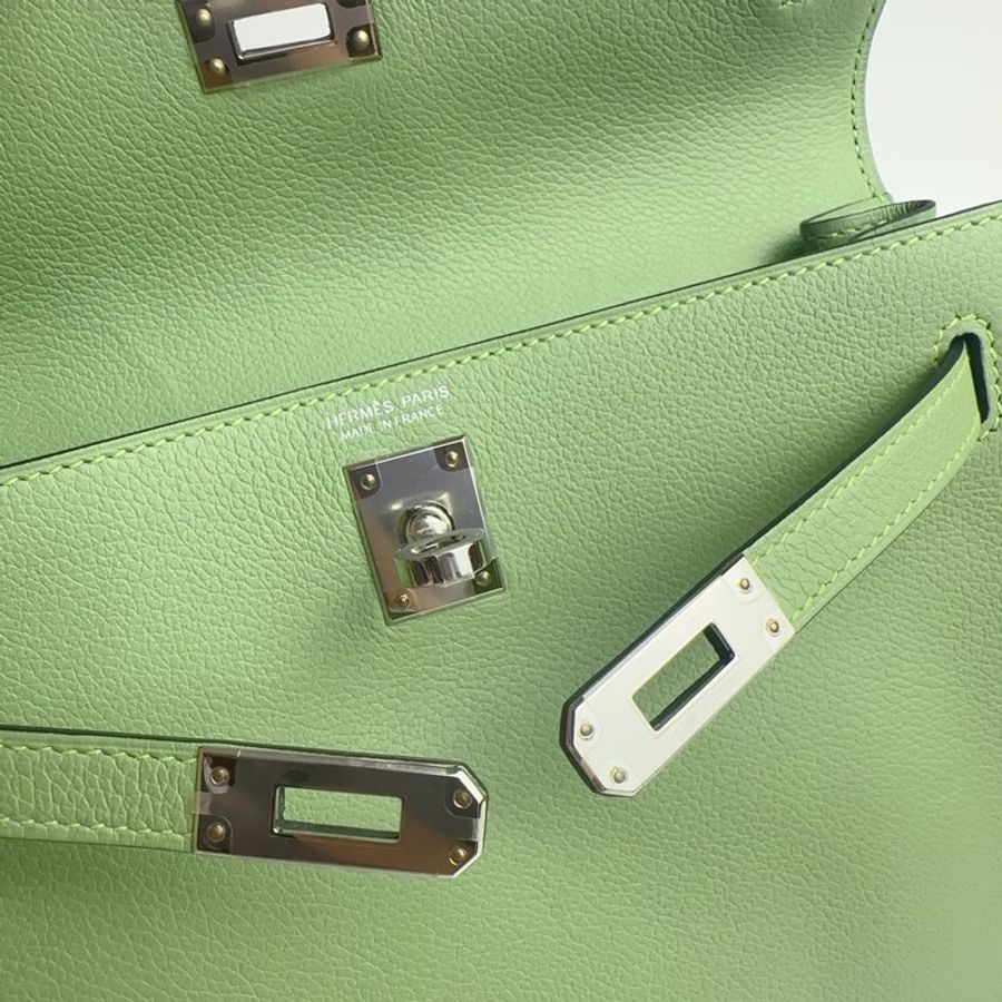 🌈Hermes💚Kelly Danse💚牛油果綠銀扣🌈全新未使用閑置🌟Swift皮🌟kellydanse🌟kelly🌟愛馬仕🌟-1