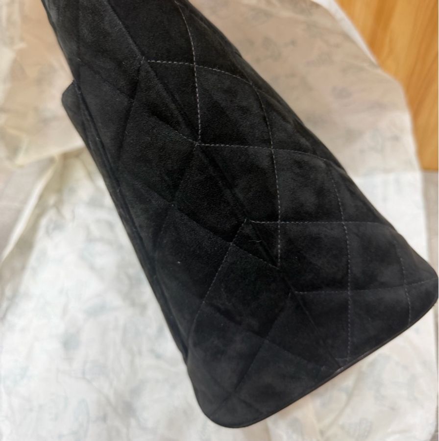 Chanel 香奈兒 中古 麂皮 希爾頓 手提包 Tote Bag-4