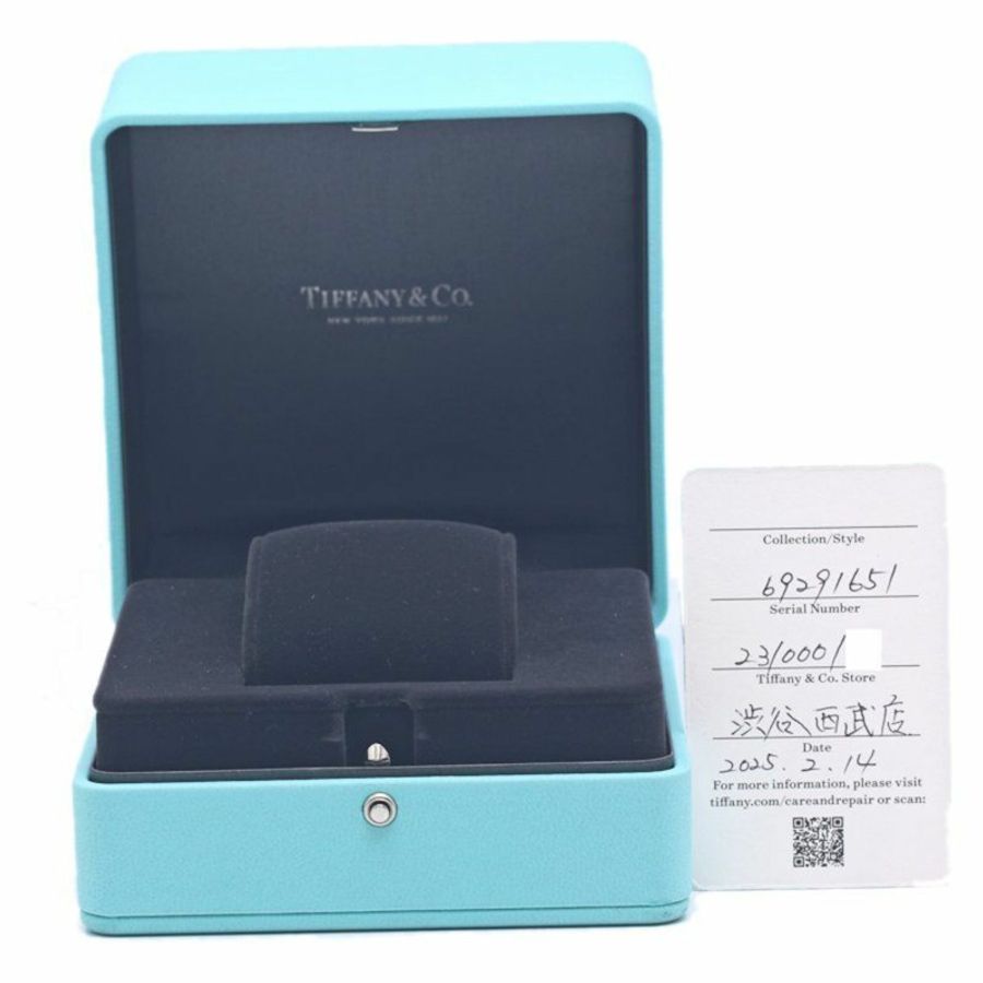 TIFFANY&Co.) Atlas 雙指針鑲鑽腕錶 69291651 女士精鋼腕錶 40349-15