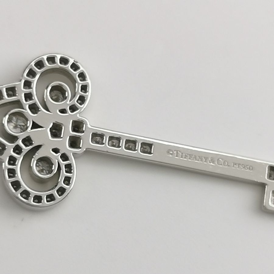 Tiffany & Co. Tiffany Keys18K白金铂金PT950钻石项链-3