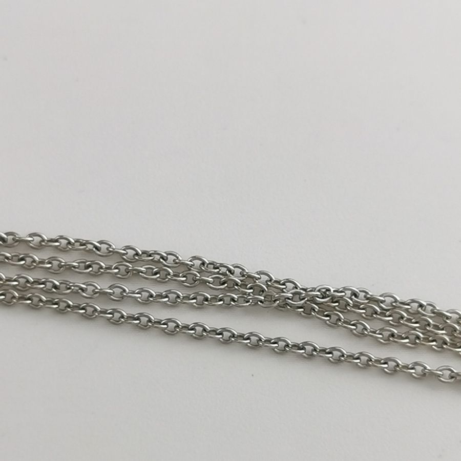 Tiffany & Co. Tiffany Keys18K白金铂金PT950钻石项链-12