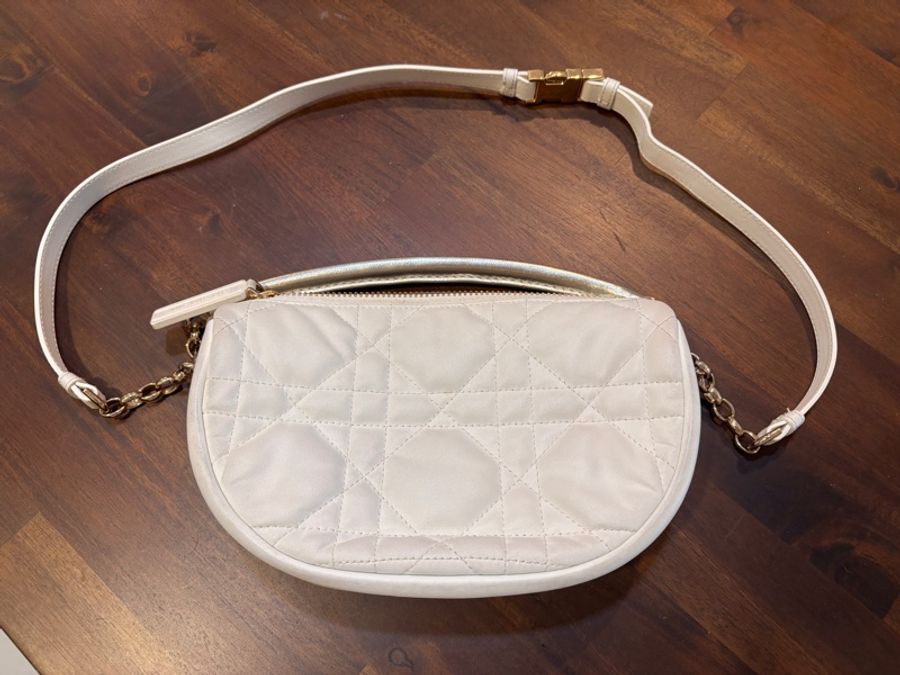 Dior 迪奧 Vibe Hobo 白色羊皮肩包-2
