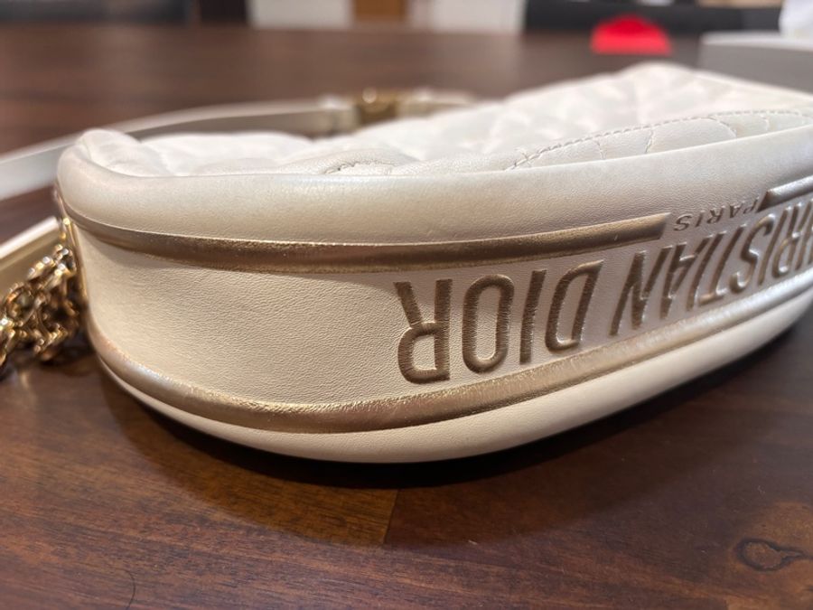 Dior 迪奧 Vibe Hobo 白色羊皮肩包-3