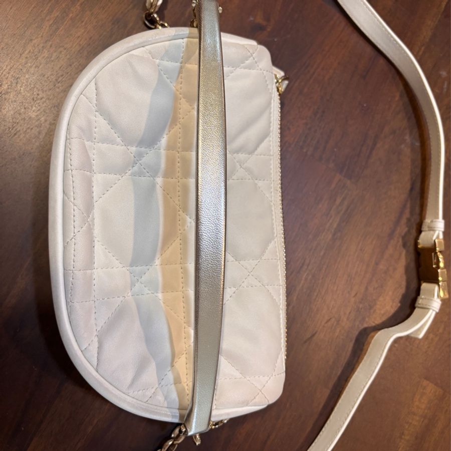 Dior 迪奧 Vibe Hobo 白色羊皮肩包-4