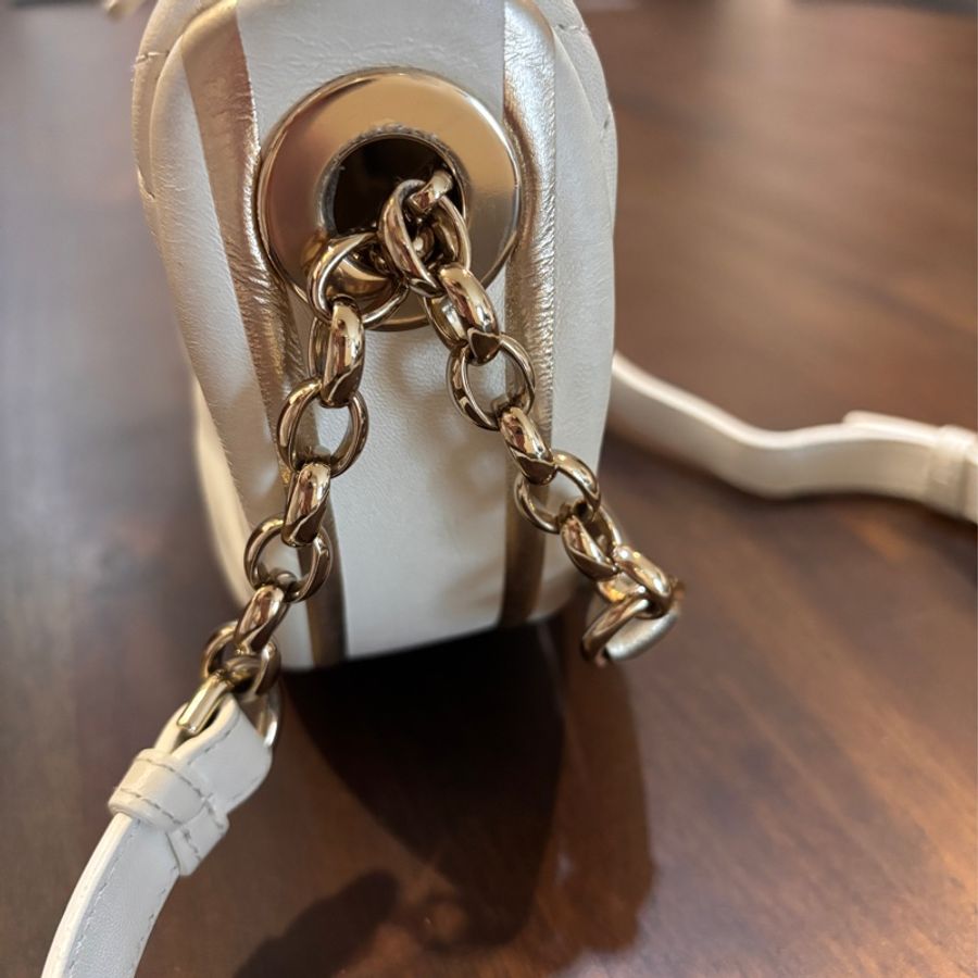 Dior 迪奧 Vibe Hobo 白色羊皮肩包-9