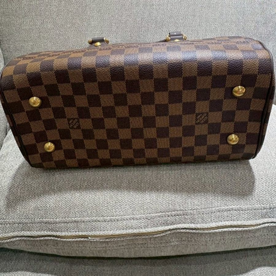 Louis Vuitton 棋盤格波士頓手提包-4