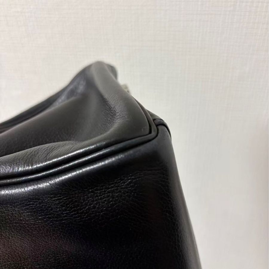 Hermes 愛馬仕 Kelly 32 黑銀 Everg皮 框 M 刻-8