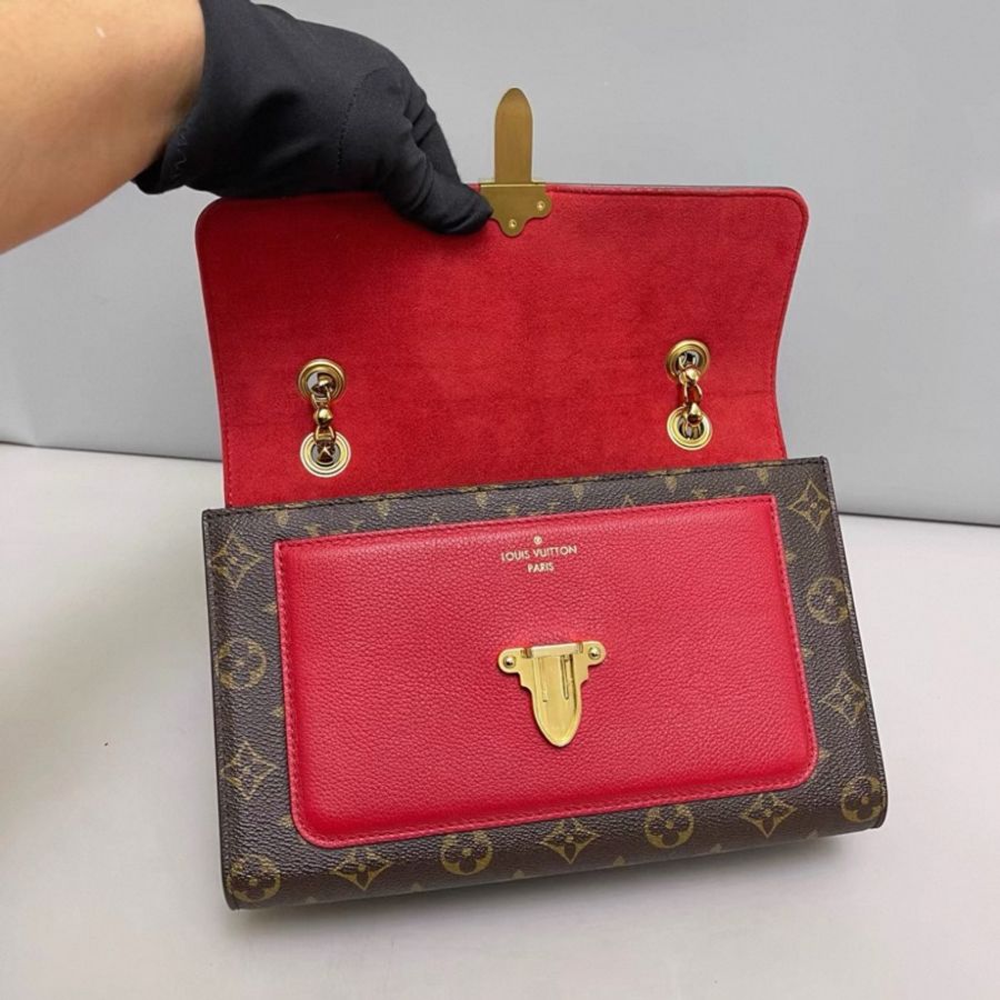 LV路易威登victoire老花紅色維多利亞-6