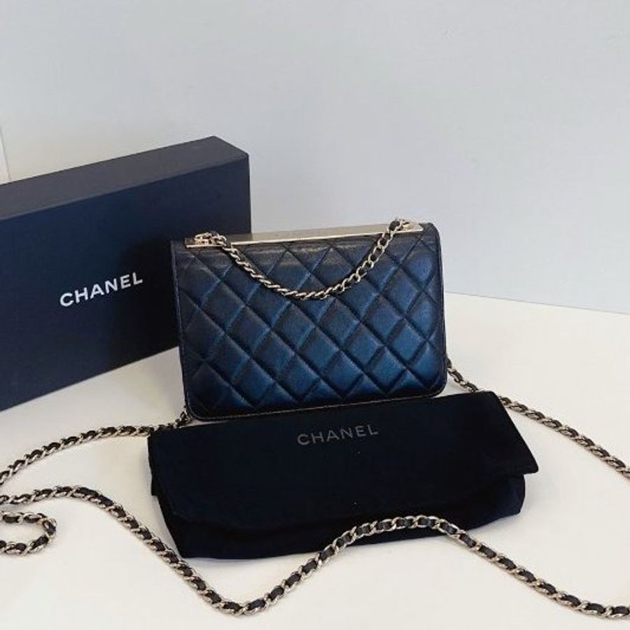 香奈兒/Chanel 黑金Trendy CC Woc鏈條包-6