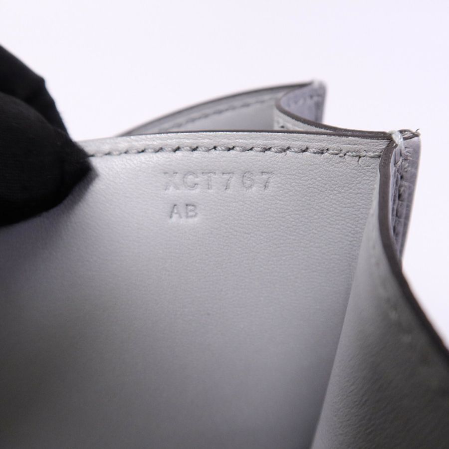 HERMES Epsom皮革Constance 24肩背袋Gris Mouette-7