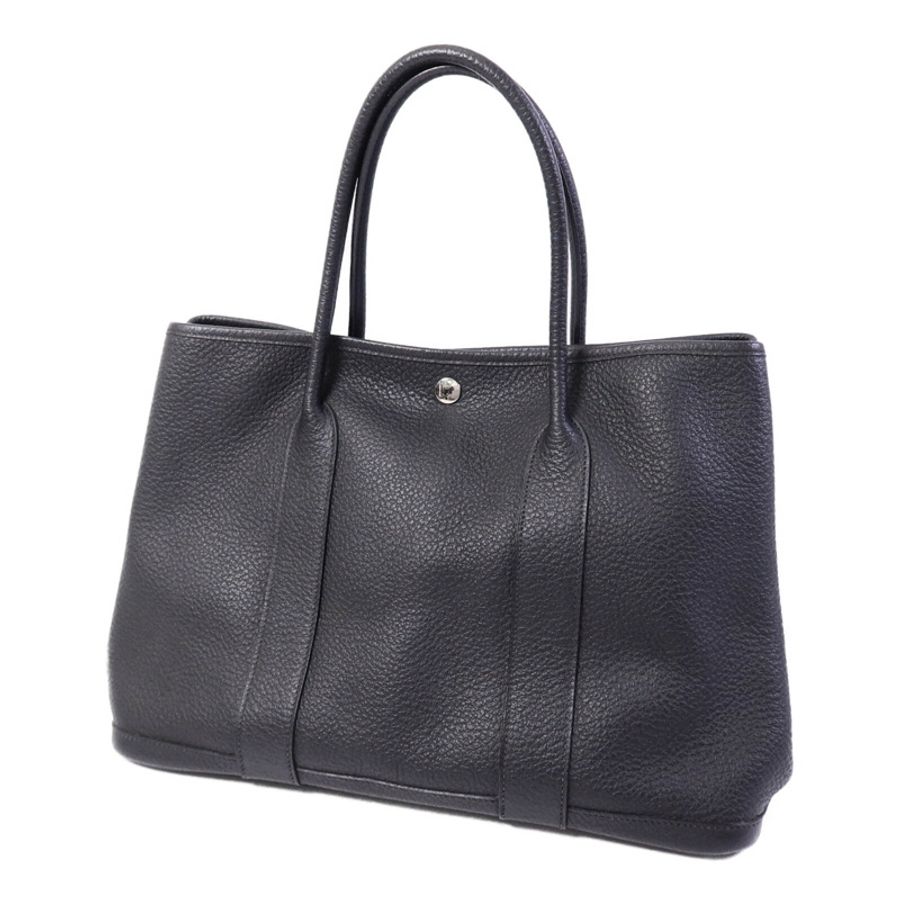 HERMES Negonda皮革GardenParty PM手挽袋Noir-2