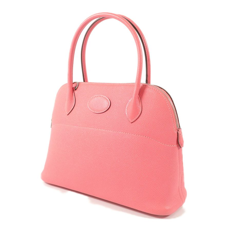 HERMES Epsom皮革Bolide 27手挽肩背兩用袋Rose Azalee-2