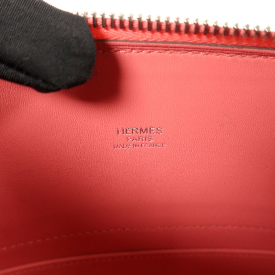 HERMES Epsom皮革Bolide 27手挽肩背兩用袋Rose Azalee-5